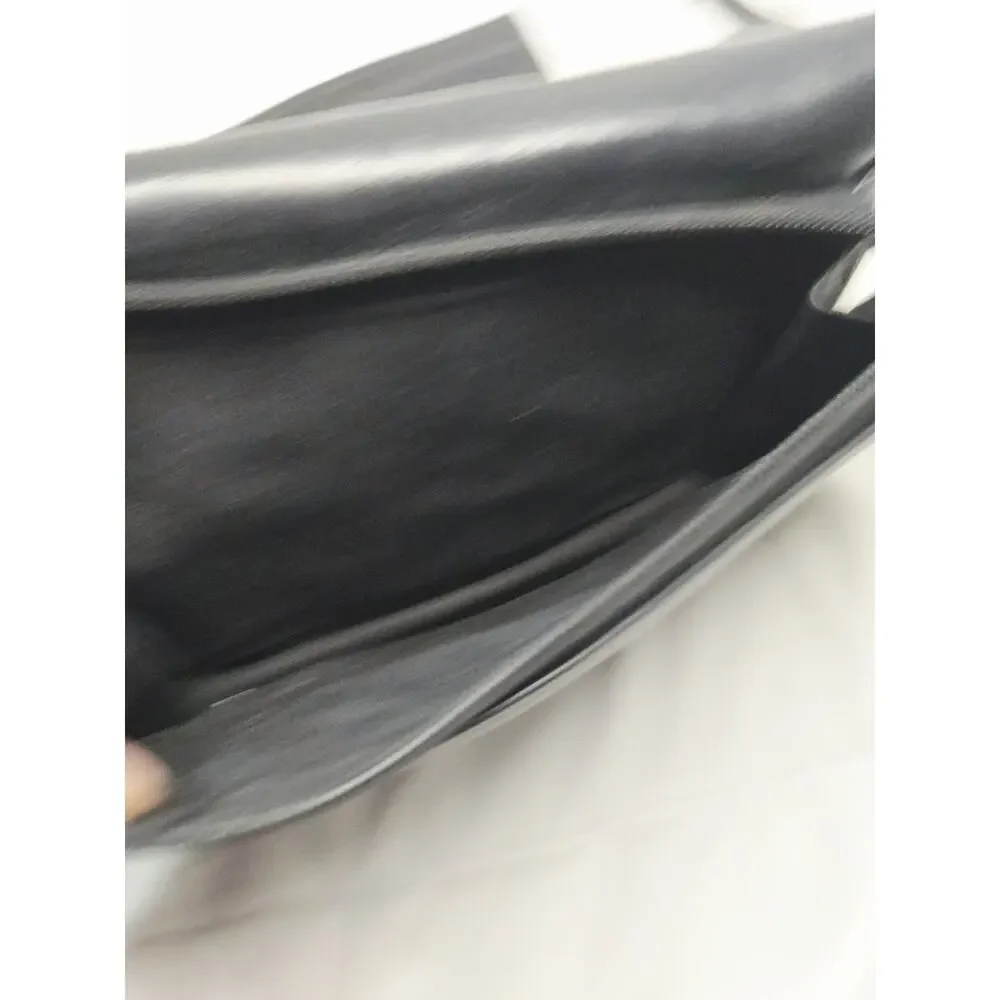 Hobo Vtg Black Genuine Leather Crossbody Anne Klein Boho Inde Retro Grunge 90's